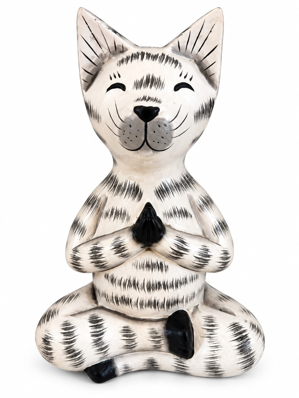 wood yoga cat
