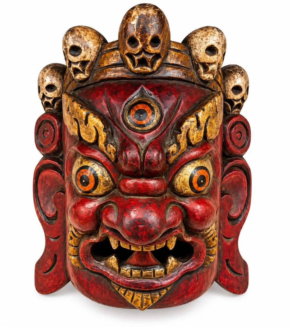 Red Himalayan Guardian Mask