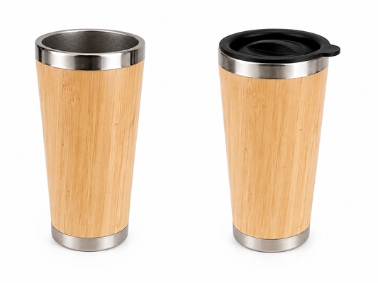 Bamboo Stainless Steel Travel Tumblr with Lid