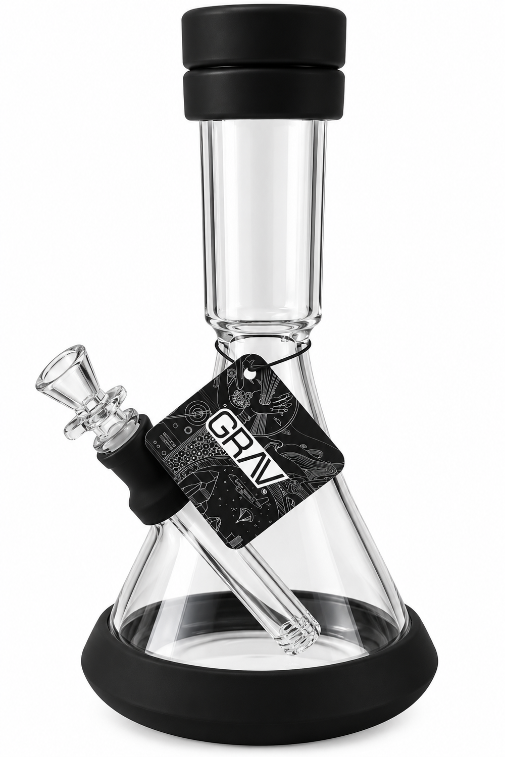 Clear Glass Grav Beaker water pipe
