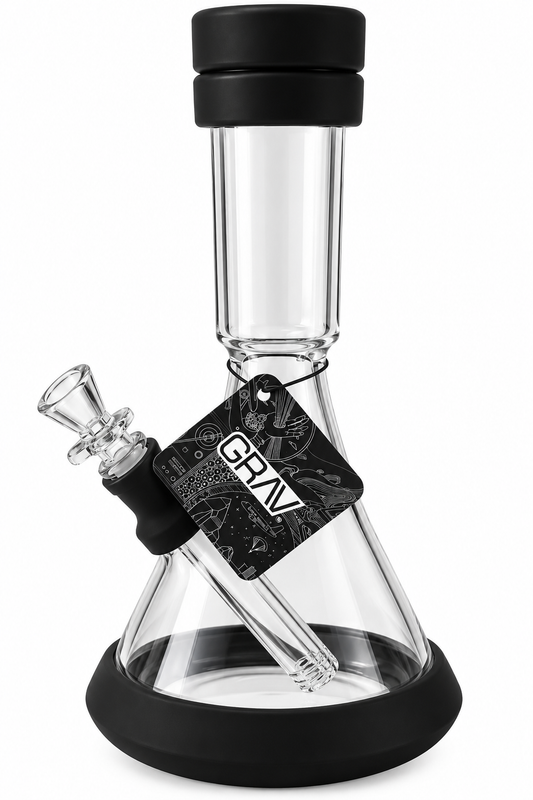 Clear Glass Grav Beaker water pipe