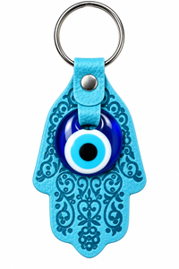 Hamsa Evil Eye Keychain