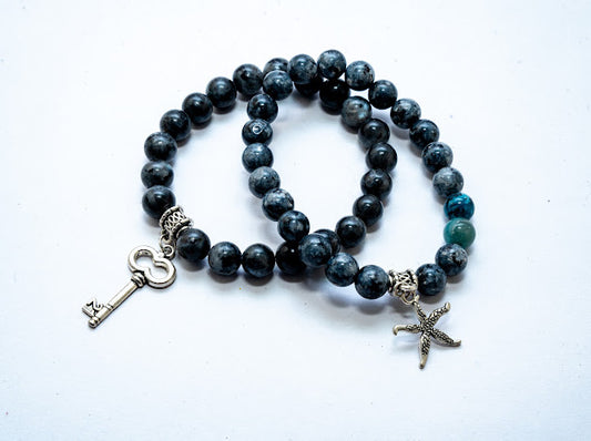 Labradorite Dark Natural Stone Bracelet